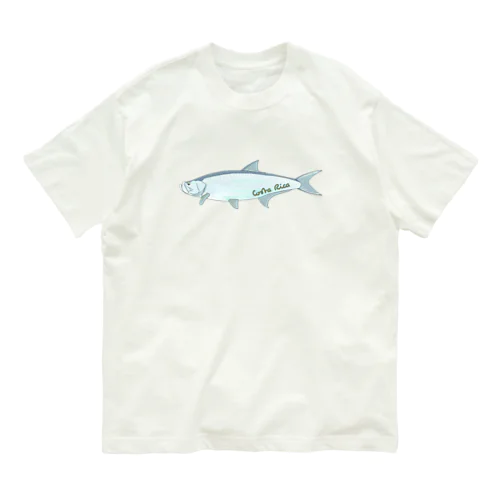 コスタリカの巨大魚ターポン オーガニックコットンTシャツ