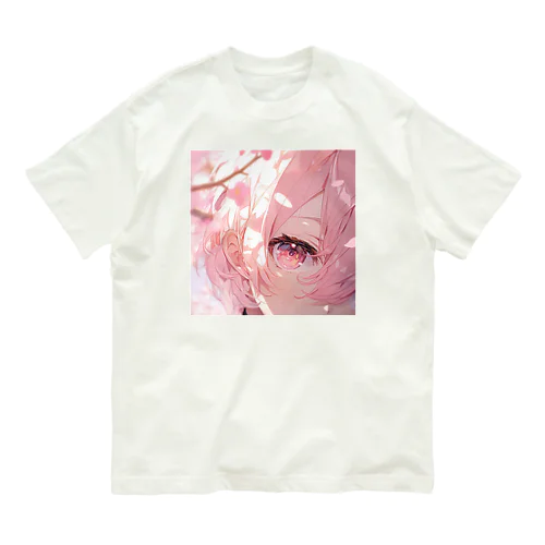 桜色 オーガニックコットンTシャツ