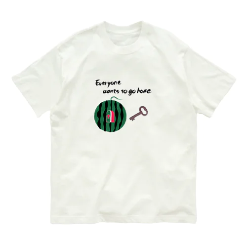 スイカ everyone wants to go home スタンダード オーガニックコットンTシャツ