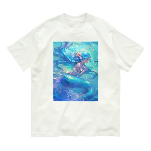 大切な人を想う人魚姫　7883 Organic Cotton T-Shirt