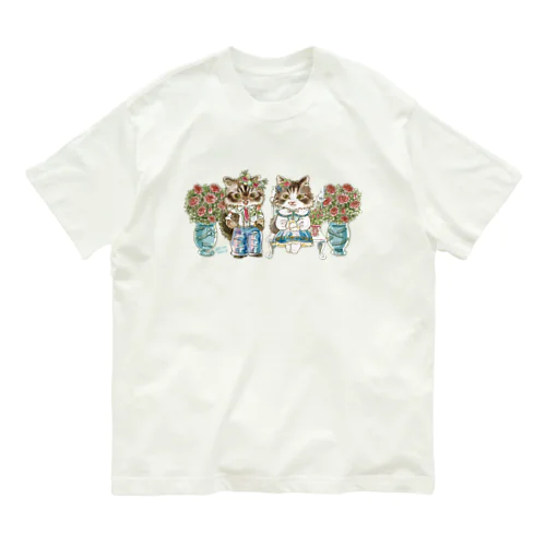 安寿ちゃんと弥勒くん　ローズガーデンツアー Organic Cotton T-Shirt