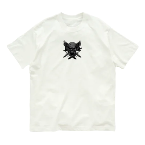 ドクロ切り抜き オーガニックコットンTシャツ