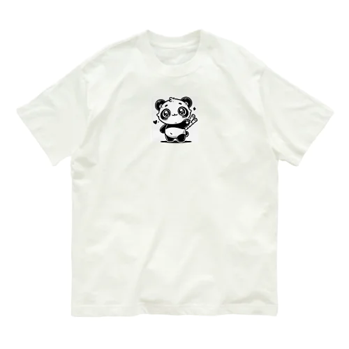 かわいいパンダ Organic Cotton T-Shirt