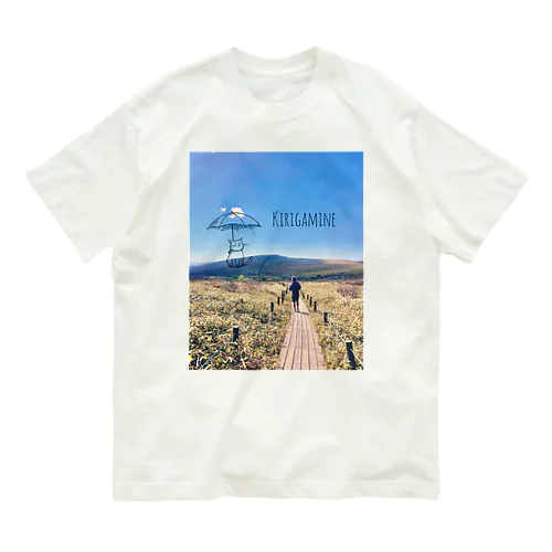 山絵 百名山 ネコと霧ヶ峰 Organic Cotton T-Shirt