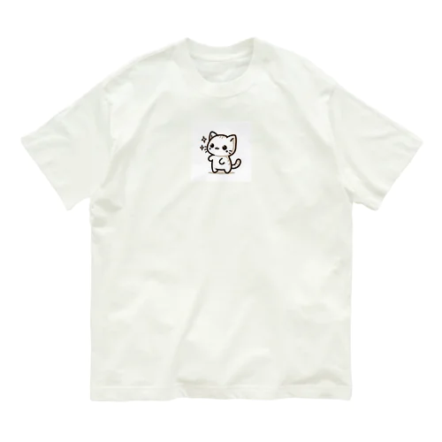 可愛いねこちゃん オーガニックコットンTシャツ