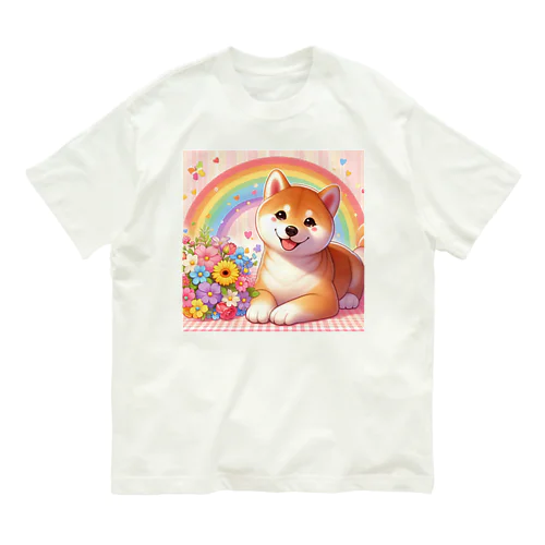 夢の中の柴犬 オーガニックコットンTシャツ