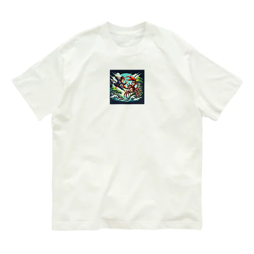 猿蟹合戦 Organic Cotton T-Shirt