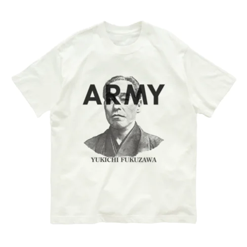 U.S.ARMYな福沢諭吉さん Organic Cotton T-Shirt