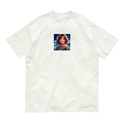 笑顔が魅力的な美少女 Organic Cotton T-Shirt