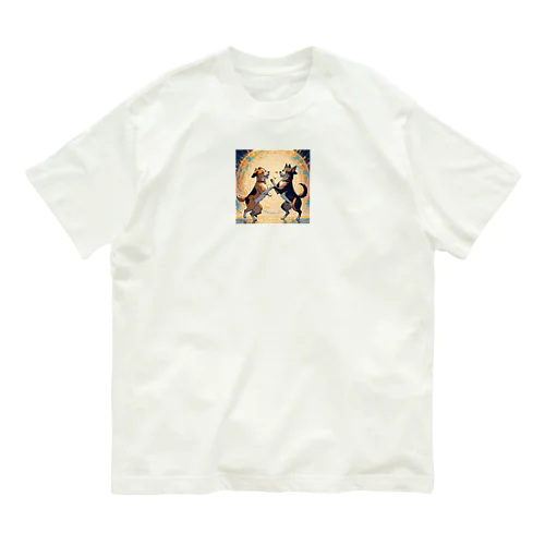 踊る犬たち Organic Cotton T-Shirt