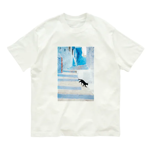 絵画のような黒猫 Organic Cotton T-Shirt