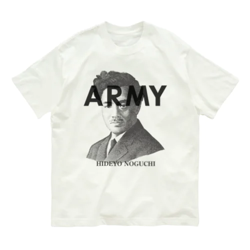 U.S.ARMYな野口英世さん オーガニックコットンTシャツ