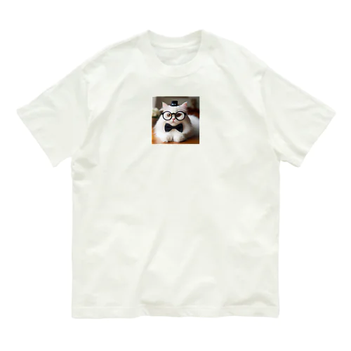 猫教授 オーガニックコットンTシャツ