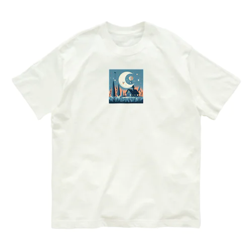 月と家 Organic Cotton T-Shirt