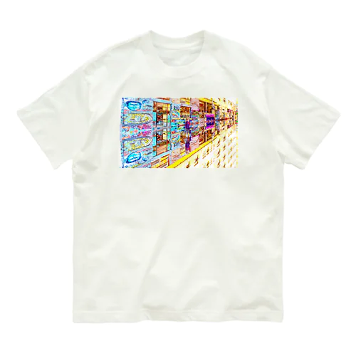 鏡面反射の坂道アート　Model「Vika_Glitter」 Organic Cotton T-Shirt