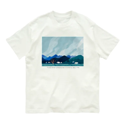 山のある風景 Organic Cotton T-Shirt