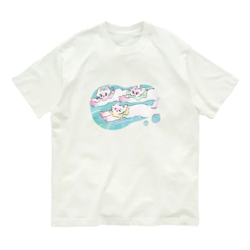 そらとび3ねこ オーガニックコットンTシャツ