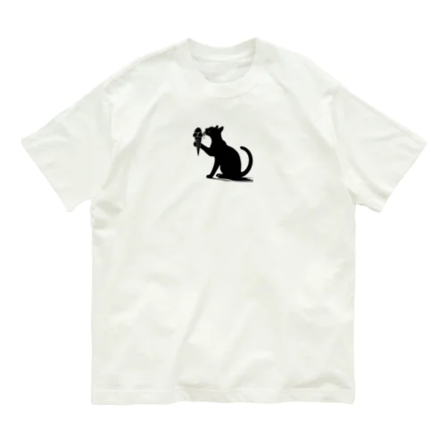 アイスを舐める猫 Organic Cotton T-Shirt