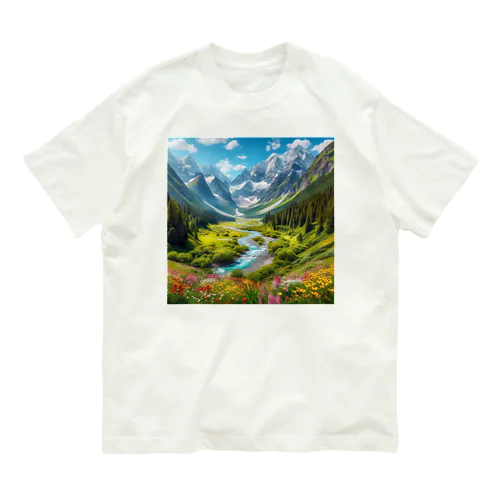 山間の風景 Organic Cotton T-Shirt