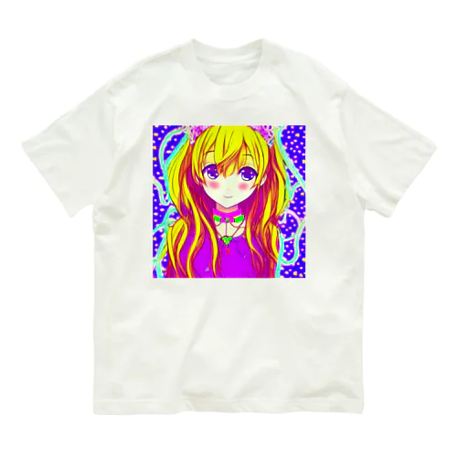 金髪優しげ★きゅぴきゅぴガール Organic Cotton T-Shirt