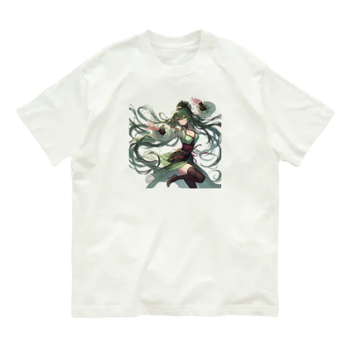 碧の髪の少女 Organic Cotton T-Shirt