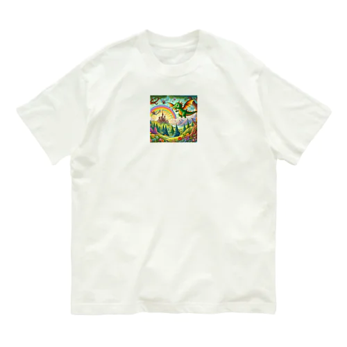 かわいいにじ色の恐竜 Organic Cotton T-Shirt