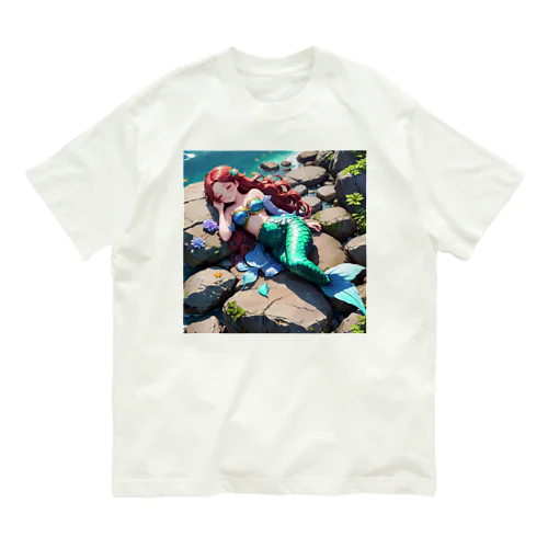 人魚姫のお昼寝 Organic Cotton T-Shirt