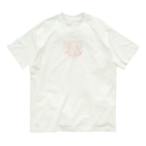 散りばめられた小さな花 オーガニックコットンTシャツ