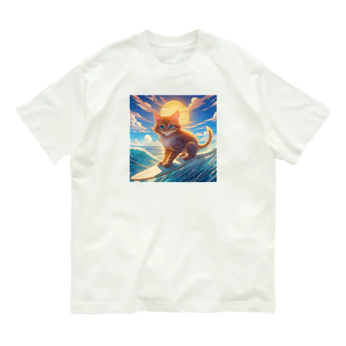 波乗り猫 Organic Cotton T-Shirt