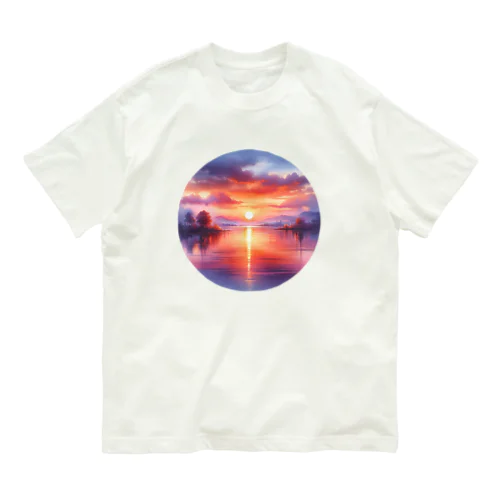 夕暮れの湖 Organic Cotton T-Shirt