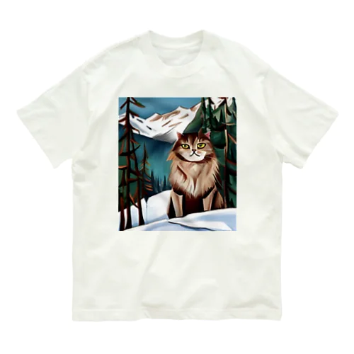 I live in Snow Mountain. Organic Cotton T-Shirt