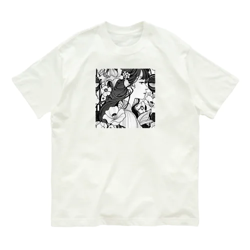 花と美女 Organic Cotton T-Shirt