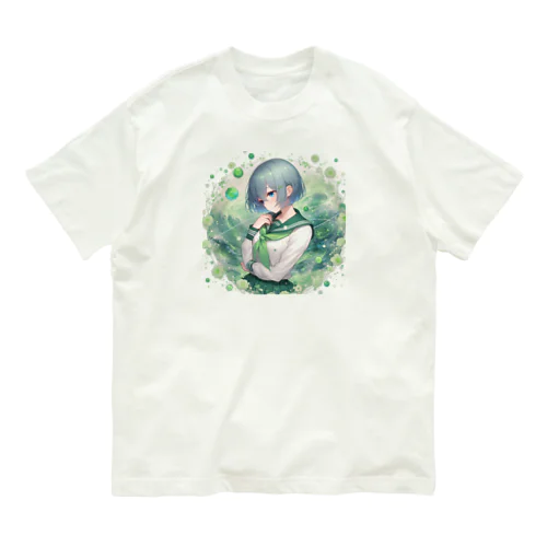 翠と緑 オーガニックコットンTシャツ