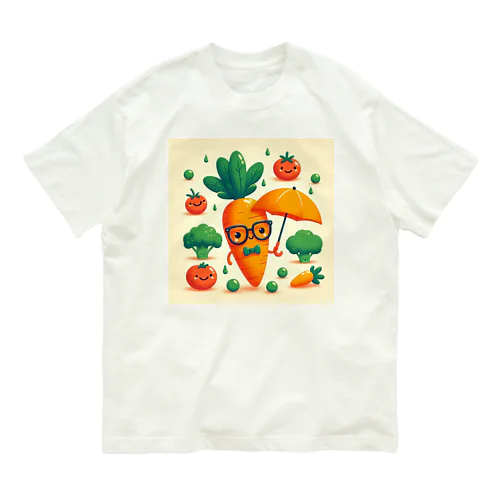 人参・トマト・ブロッコリー Organic Cotton T-Shirt