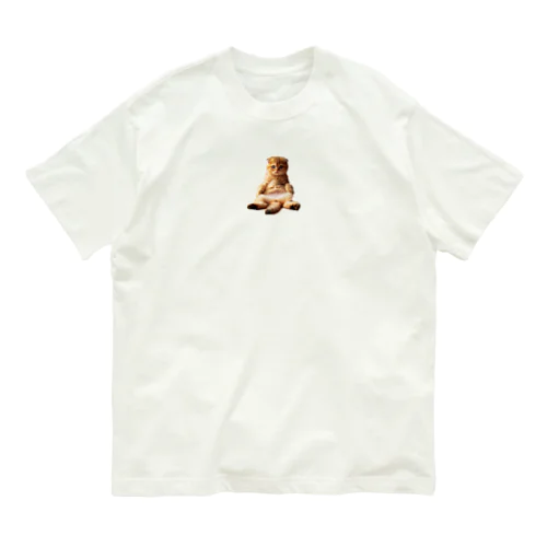 くつろぐスコティッシュフォールド Organic Cotton T-Shirt