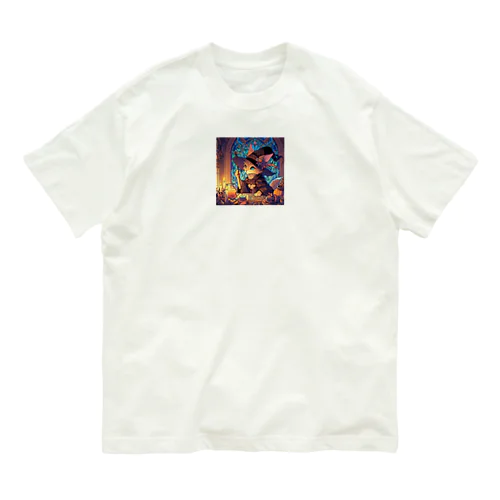 魔法の杖を持った猫 Organic Cotton T-Shirt