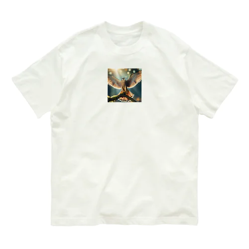 自由に羽ばたく鷹 Organic Cotton T-Shirt