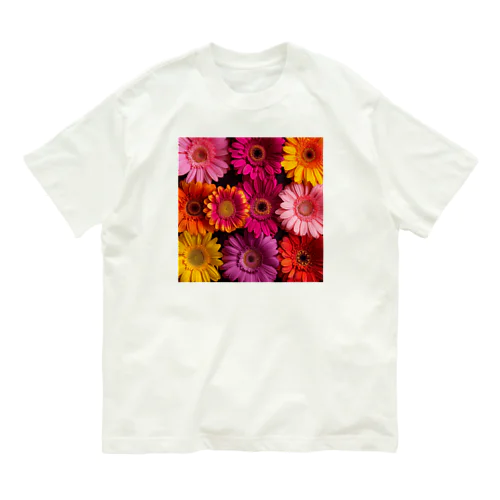 色鮮やかな綺麗な花 Organic Cotton T-Shirt