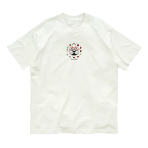 セラピスト生命ロゴくりぬき オーガニックコットンTシャツ