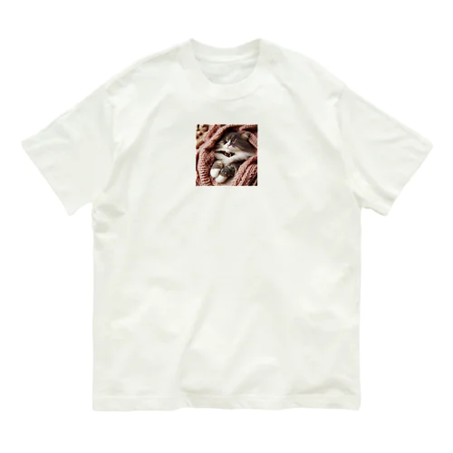 猫×睡眠×癒し Organic Cotton T-Shirt