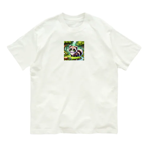 かわいい　たぬき Organic Cotton T-Shirt