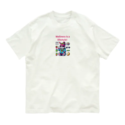 「健康のバランス」 オーガニックコットンTシャツ