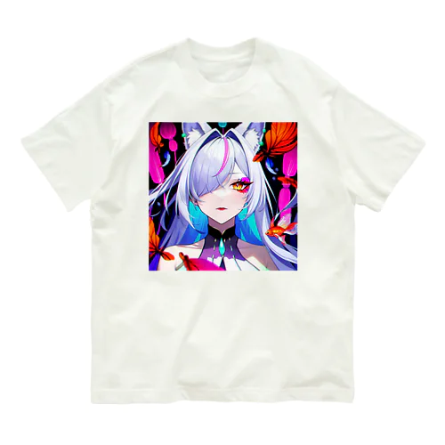 獣耳を持つ美しい女性 Organic Cotton T-Shirt