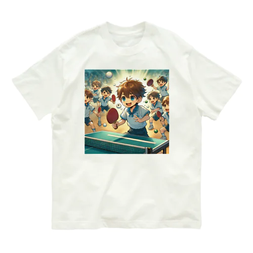 男の子　中学1年生　卓球部 Organic Cotton T-Shirt