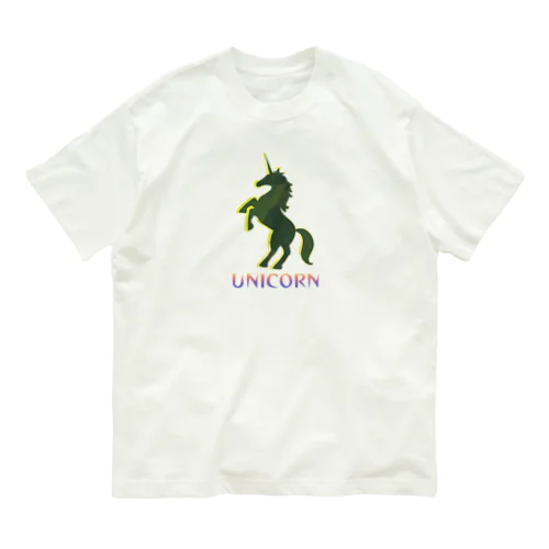 ユニコーンシンボル オーガニックコットンTシャツ