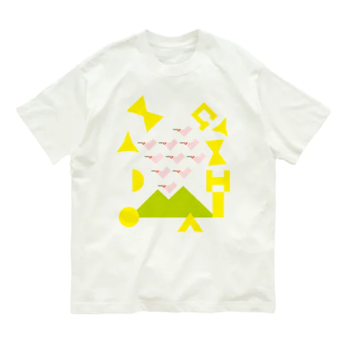 朱鷺&佐渡金山 オーガニックコットンTシャツ