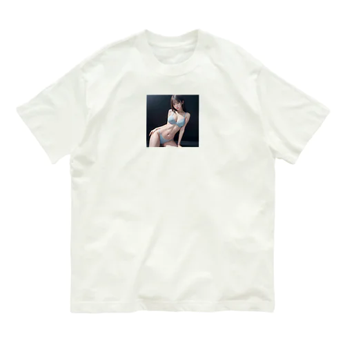 水着美女 オーガニックコットンTシャツ