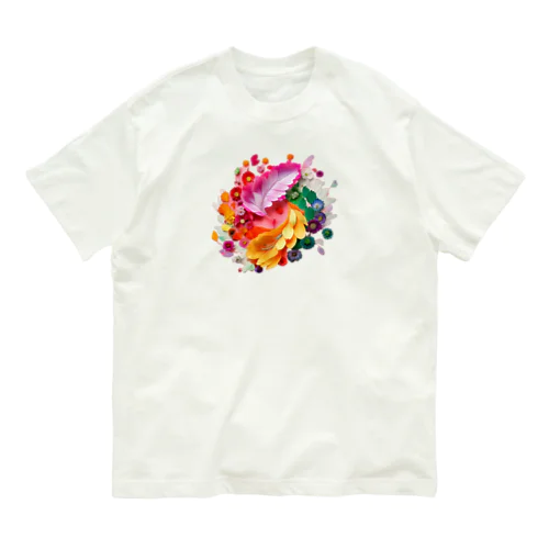 花のハーモニー オーガニックコットンTシャツ