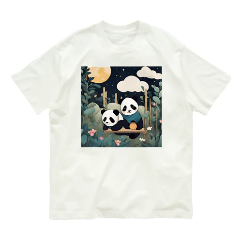 お月見パンダさん Organic Cotton T-Shirt