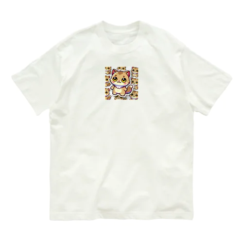 ふんわりした薄茶色に包まれた、ふんわりとした猫 Organic Cotton T-Shirt